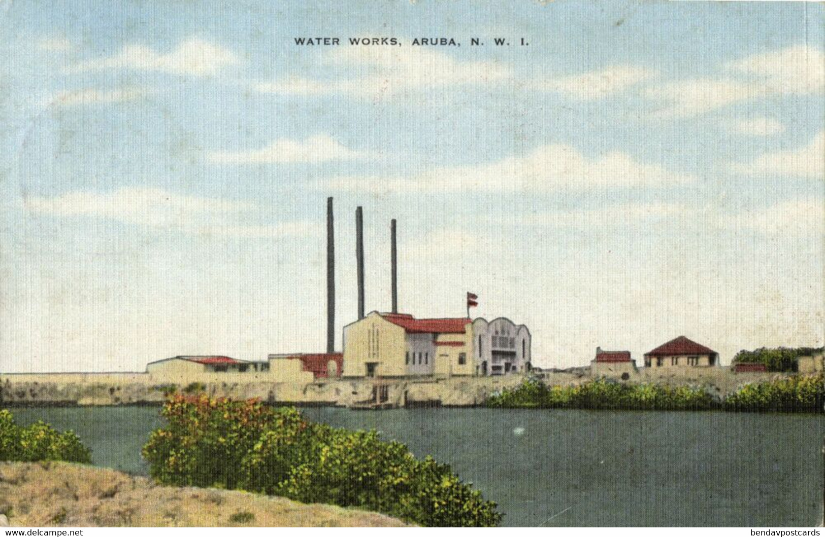 Aruba, N.W.I., Waterworks (1949) Postcard - Aruba