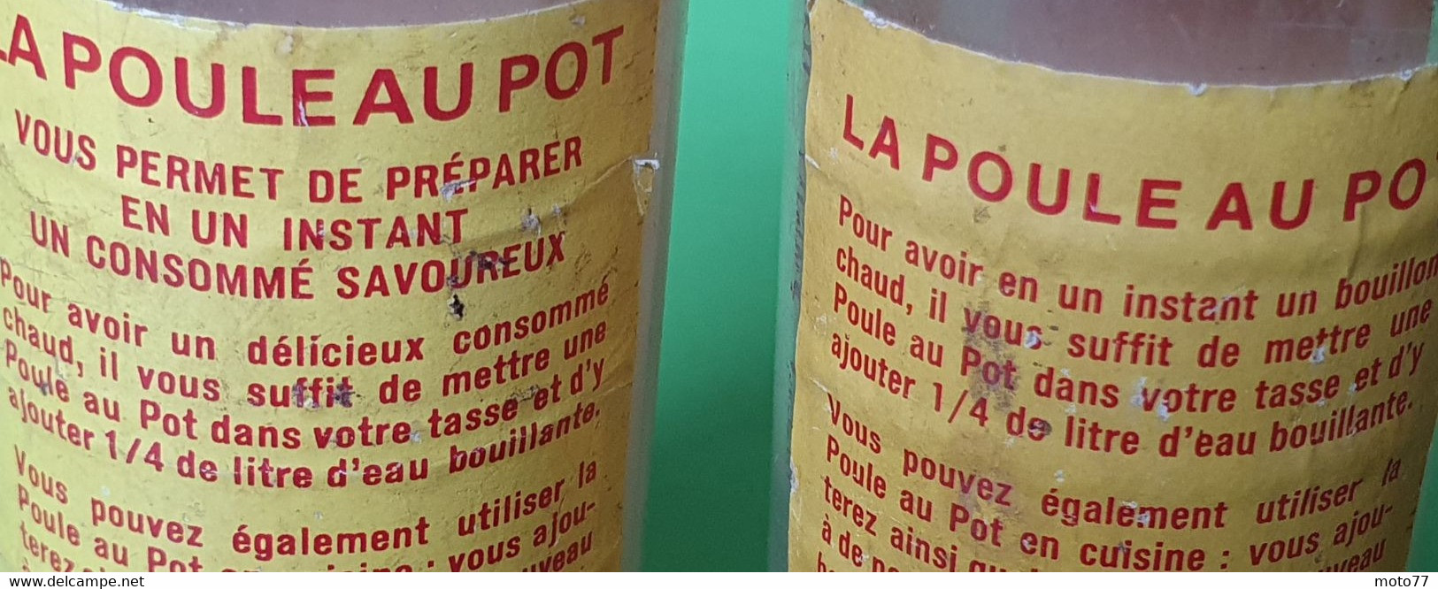 Lot 2 BOITES Plastique + 2 Couvercles - Publicité LA POULE AU POT Paris - 2 éditions Différentes - Années 1960 1970 - Boîtes