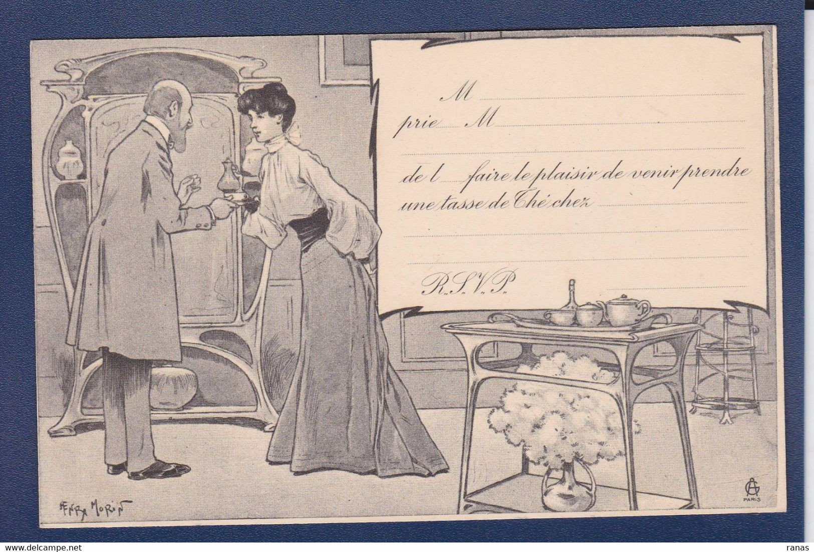 CPA Morin Henri Art Nouveau Non Circulé - Morin, Henri