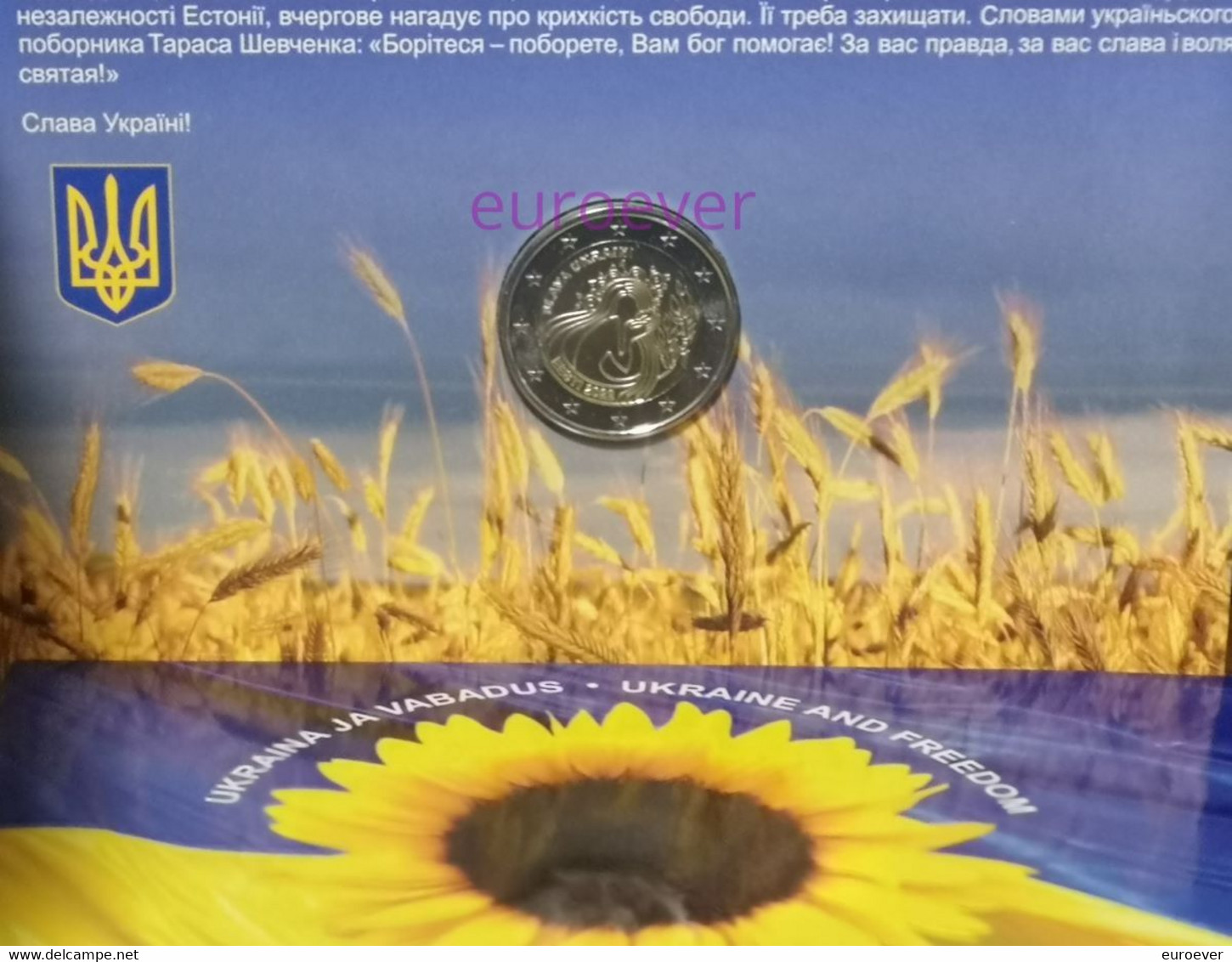 2 Euro Gedenkmünze 2022 Nr. 18 - Estland / Estonia - Slava Ukraini BU Coincard - Estonia