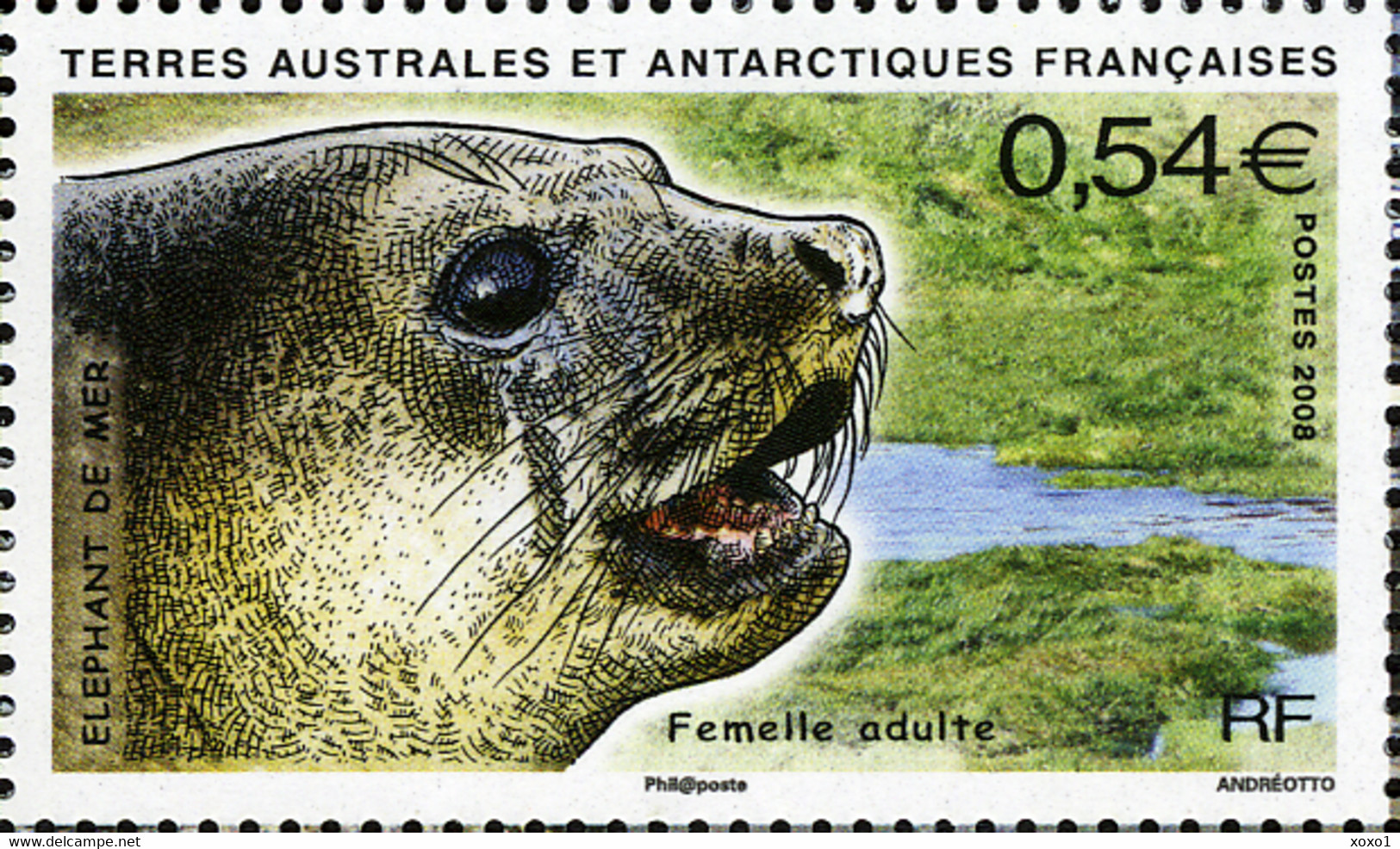 TAAF 2008  MiNr. 660 - 663(Block 19) Fr. Antarktis Marine Mammals Southern Elephant Seal S/sh MNH**  5.00 € - Faune Antarctique