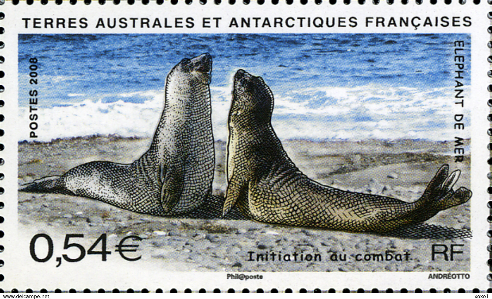 TAAF 2008  MiNr. 660 - 663(Block 19) Fr. Antarktis Marine Mammals Southern Elephant Seal S/sh MNH**  5.00 € - Fauna Antartica