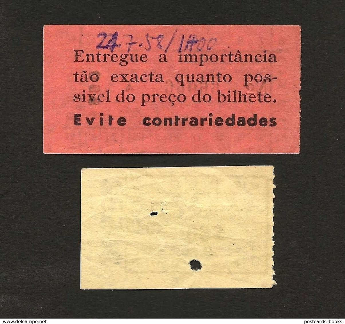 2 Bilhetes CAPICUA Carris E Camionete LISBOA / ALMADA (Setubal) Set 2 Vtg Ticket RADAR / PALINDROME Portugal - Europa