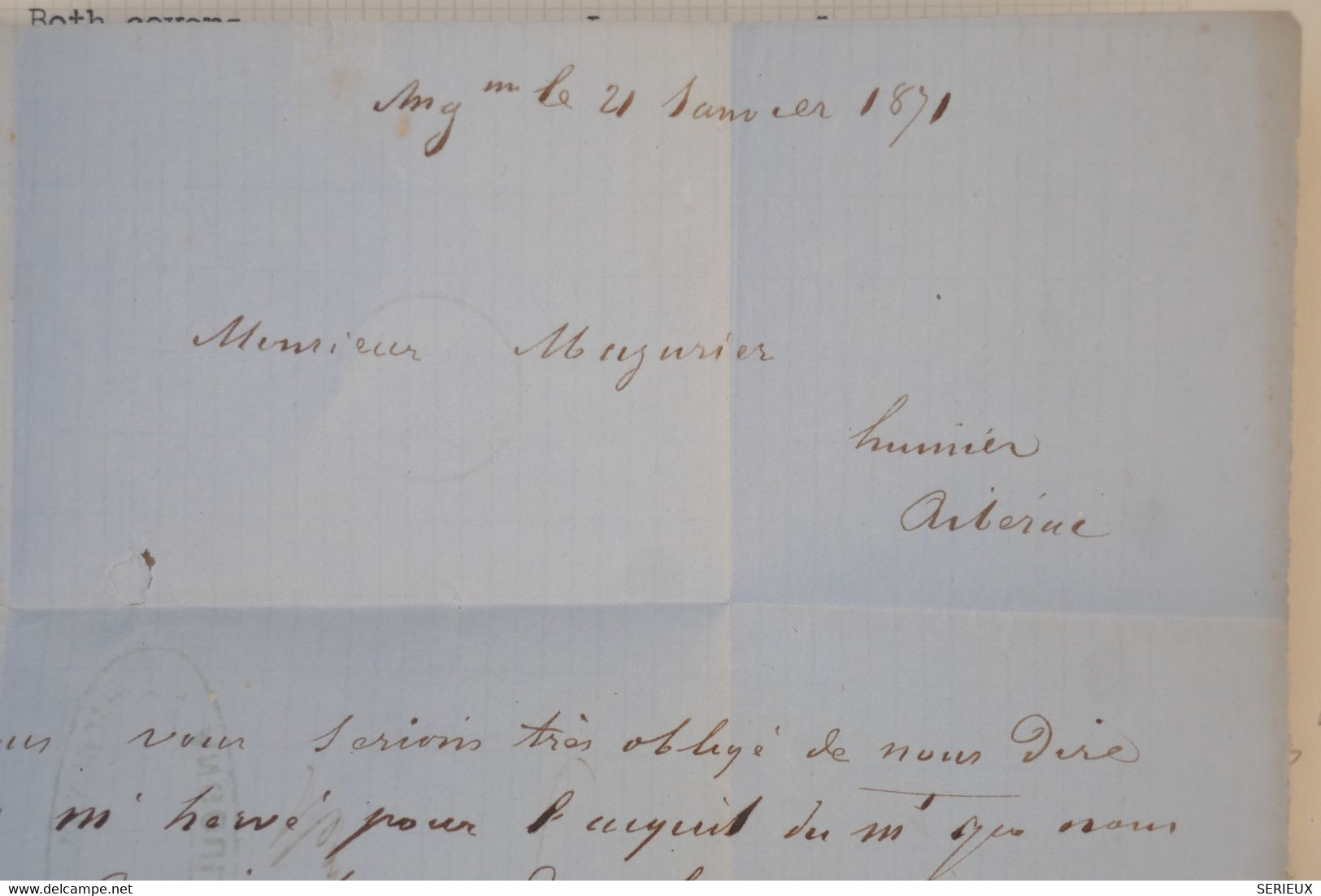 AZ21 FRANCE BELLE LETTRE  RR SUR PAGE A VOIR  1870 71 POUR BORT CORREZE+++   +N°17 +  +AFFR. INTERESSANTS - 1870 Bordeaux Printing