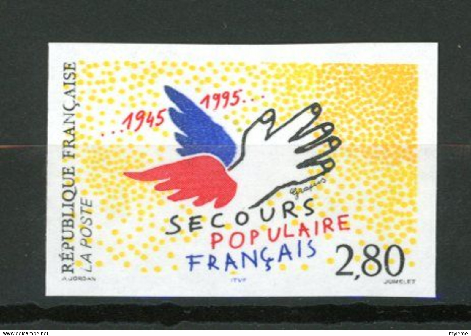 AH-27  France Non Dentelé N° 2947 ** Luxe Secours Populaire Français   A Saisir !!! - 1991-2000