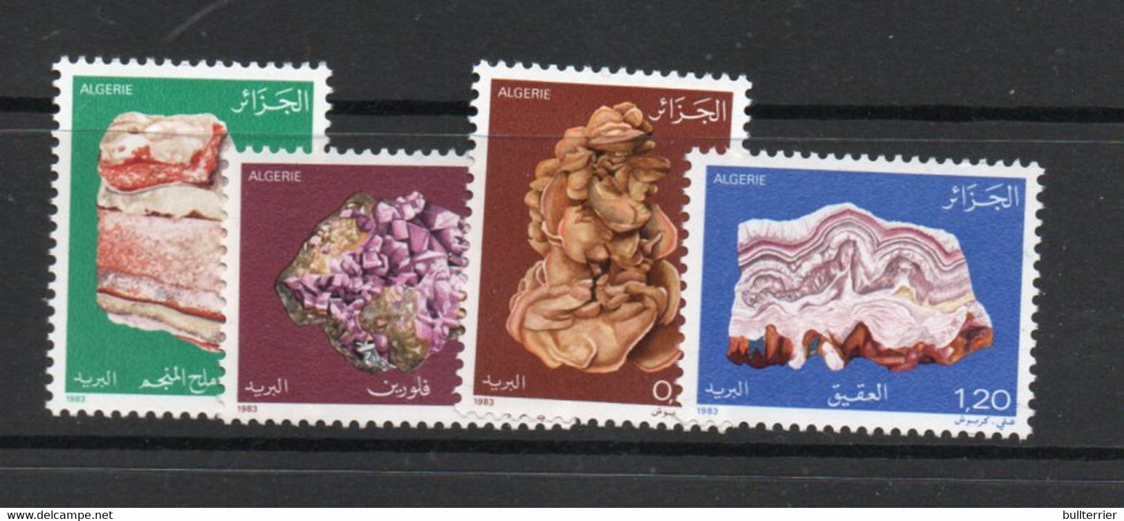 MINERALS -ALGERIA -  1983-  MINERALS SET OF 4  MINT NEVER HINGED - Stamp Boxes
