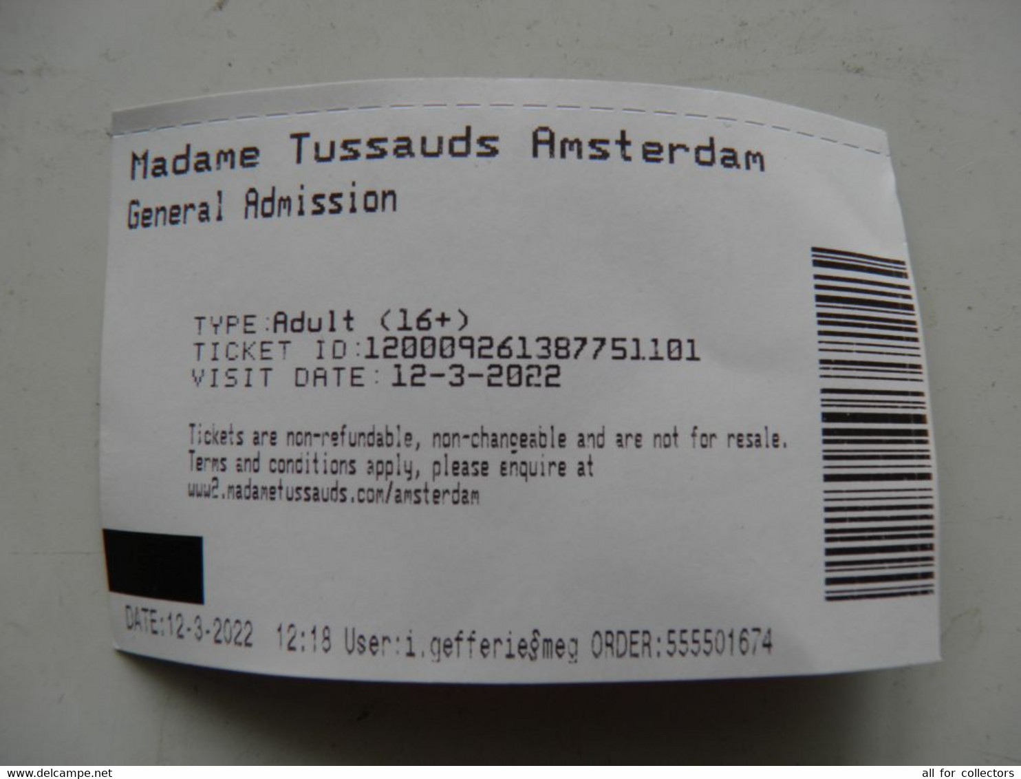 Entry Ticket Mueum Madame Tussauds Amsterdam Netherlands 2022 - Tickets - Vouchers
