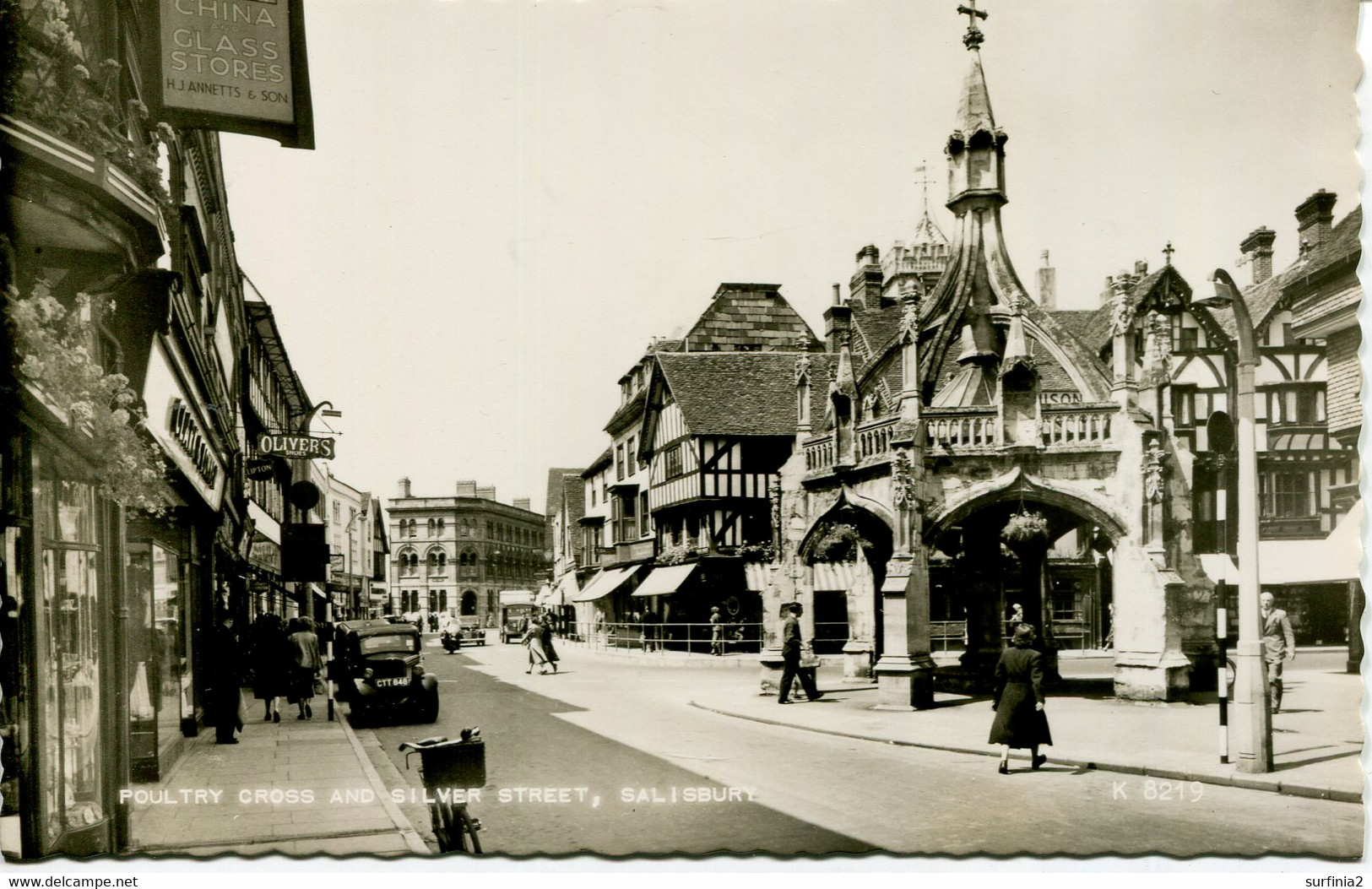 WILTS - SALISBURY - POULTRY CROSS AND SILVER STREET RP Wi436 - Salisbury