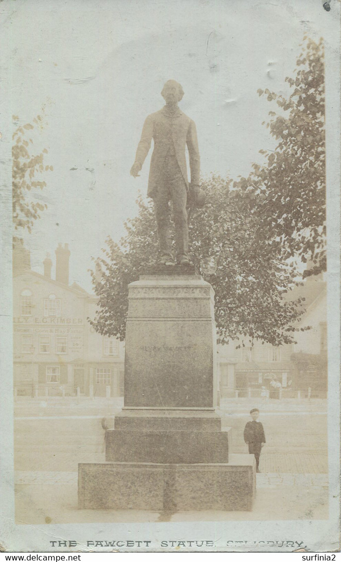 WILTS - SALISBURY - THE FAWCETT STATUE RP Wi461 - Salisbury