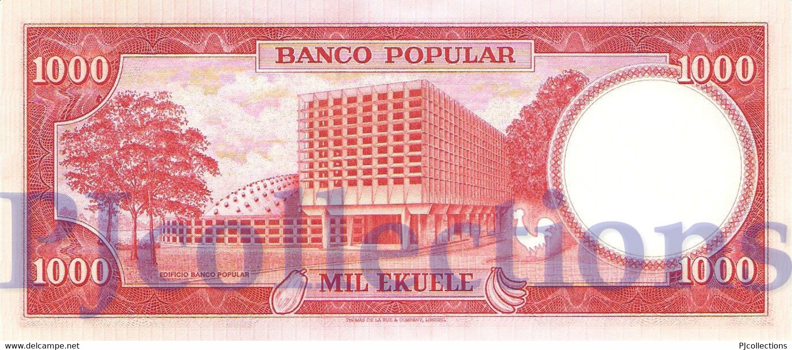 EQUATORIAL GUINEA 1000 EKUELE 1975 PICK 13 AUNC - Equatoriaal-Guinea