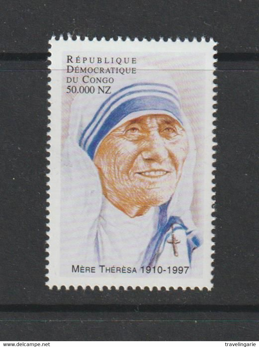 Democratic Republic Of Congo 1998 Mother Theresa MNH ** - Madre Teresa
