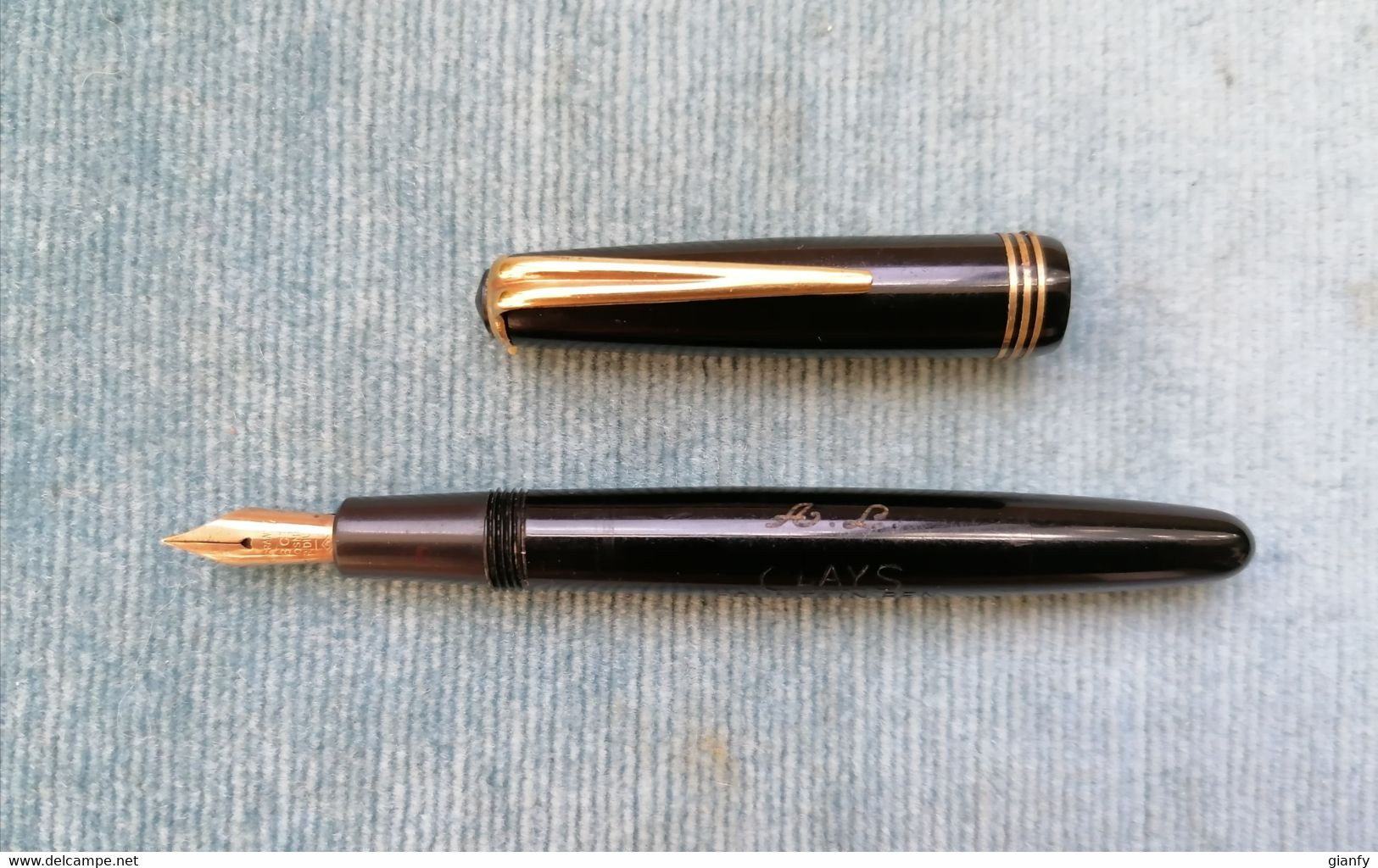 PENNA STILOGRAFICA CLAYS PENNINO ORO 18 Ct. 1950 VINTAGE FOUNTAIN PEN - Stylos