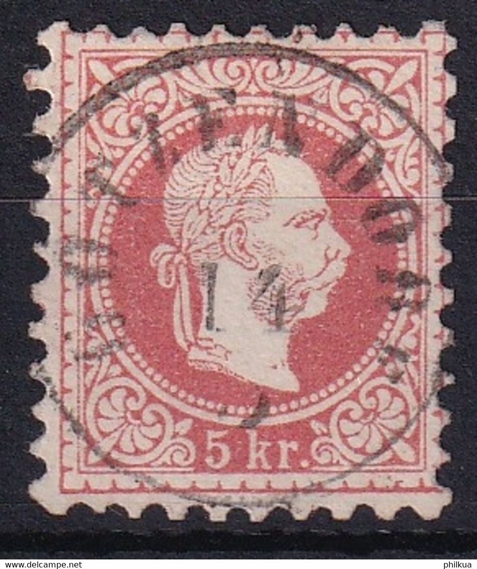 MiNr. 37 Österreich 1867, 1. Juni/1. Sept. Freimarken: Kaiser Franz Joseph - Vollstempel GÖTZENDORF Niderösterreich - Gebraucht