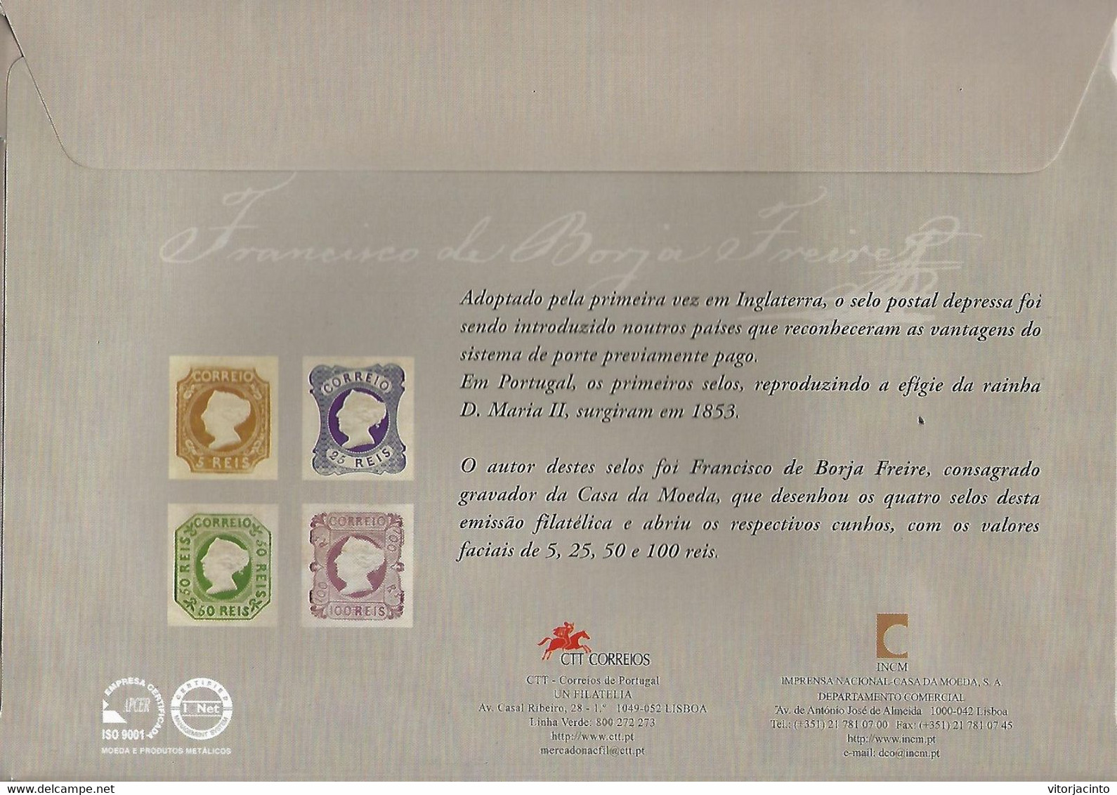 PORTUGAL - 150 Years Of The First Portuguese Stamp With Coin - Collections