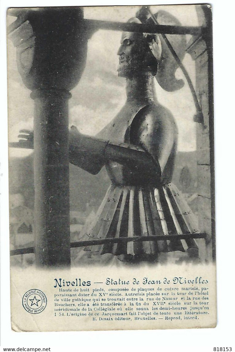 Nivelles   -  Statue De Jean De Nivelles  1919 - Nijvel