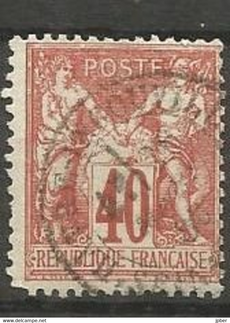 France - Type Sage - Type I (N Sous B) - N°70 40c. Rouge-orange  Obl. LE HAVRE-INGOUVILLE (Seine-Maritime) - 1876-1878 Sage (Typ I)