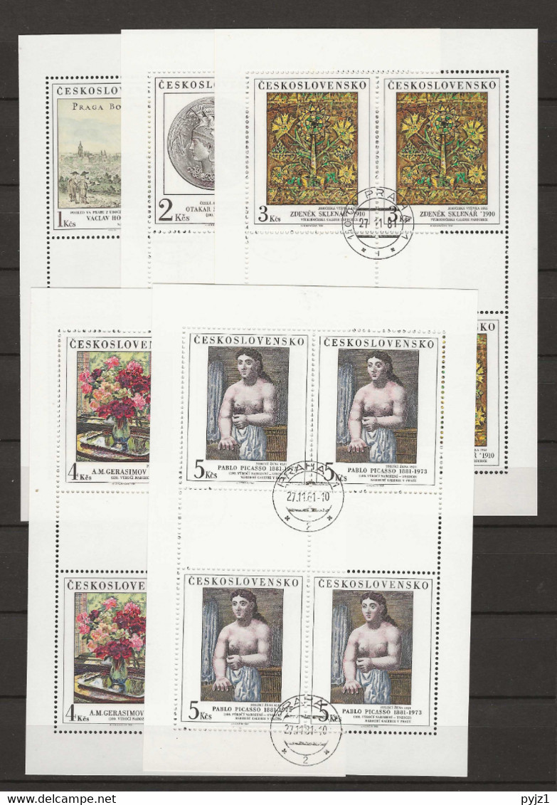 1981 USED  Ceskoslovensko, Mi 2641-45 Kleinbogen - Gebruikt