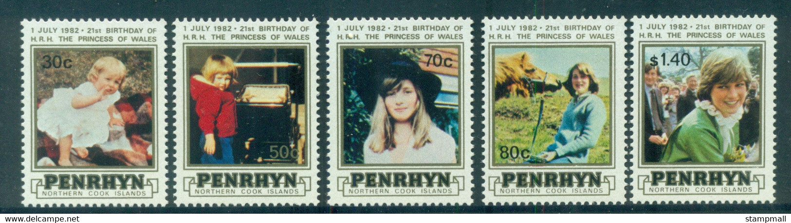 Penrhyn Is 1982 Princess Diana 21st Birthday MUH - Penrhyn