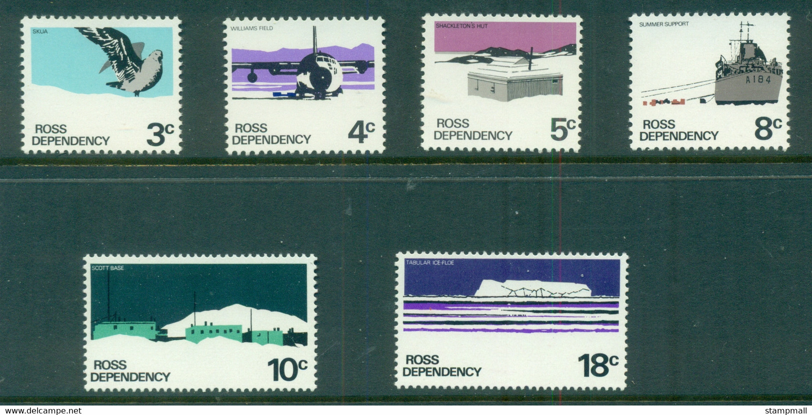 Ross Dependency 1972 Pictorials, Scott Base MUH - Unused Stamps