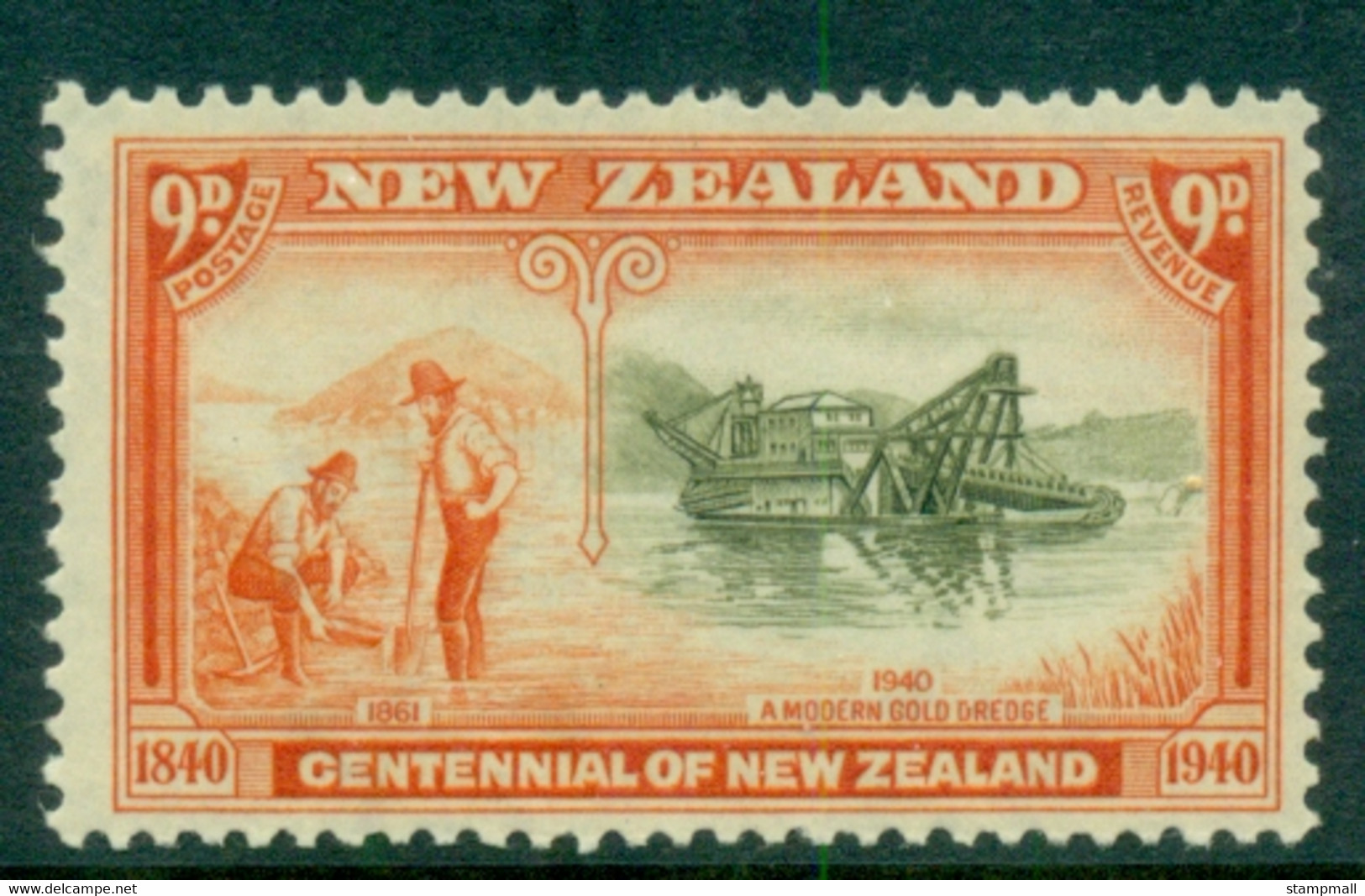 New Zealand 1940 Pictorials 9d MLH - Unused Stamps