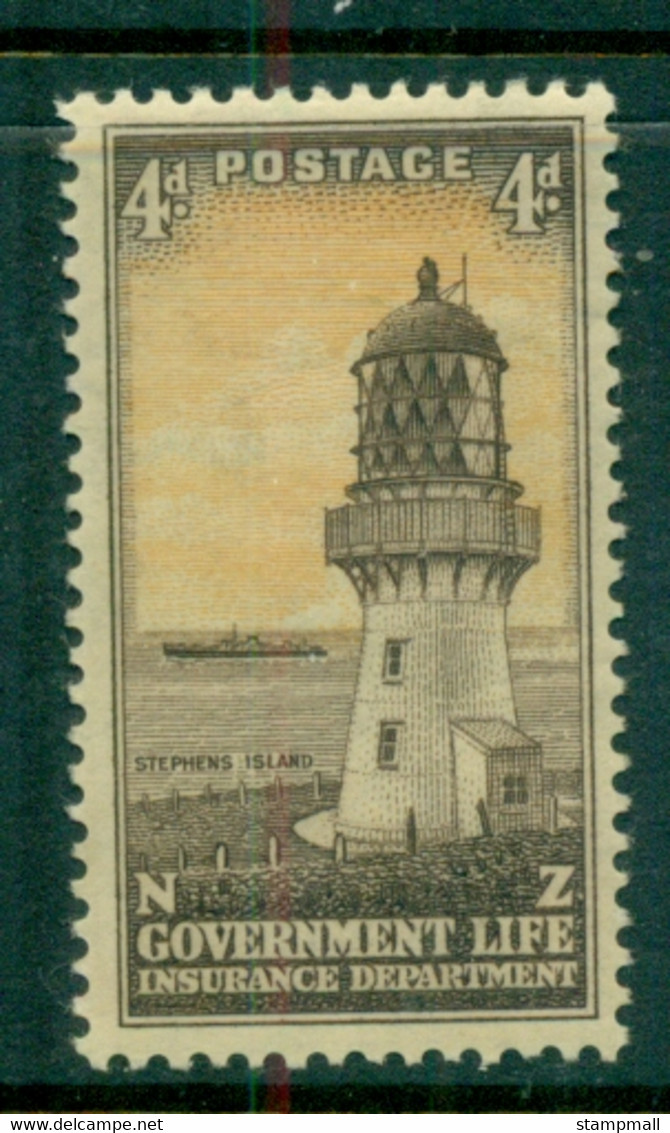 New Zealand 1947-64 Insurance, Lighthouse 4d MLH - Unused Stamps