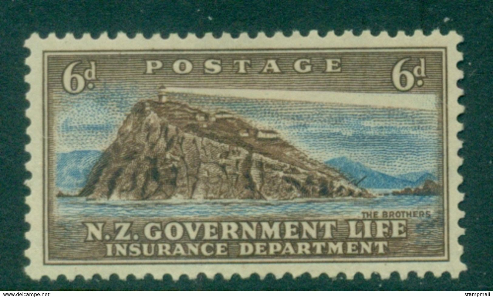 New Zealand 1947-64 Insurance, Lighthouse 6d MLH - Neufs