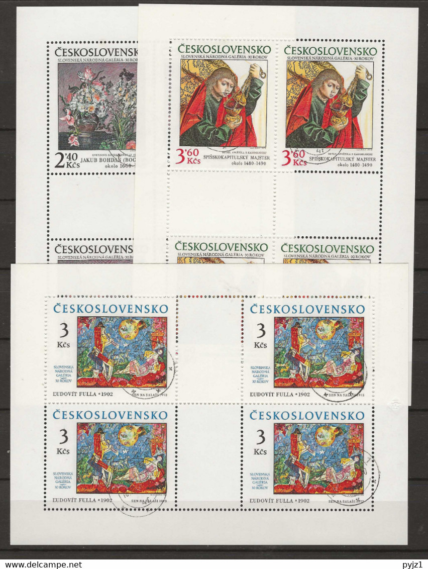 1978 USED  Ceskoslovensko, Mi 2476-78 Kleinbogen - Used Stamps