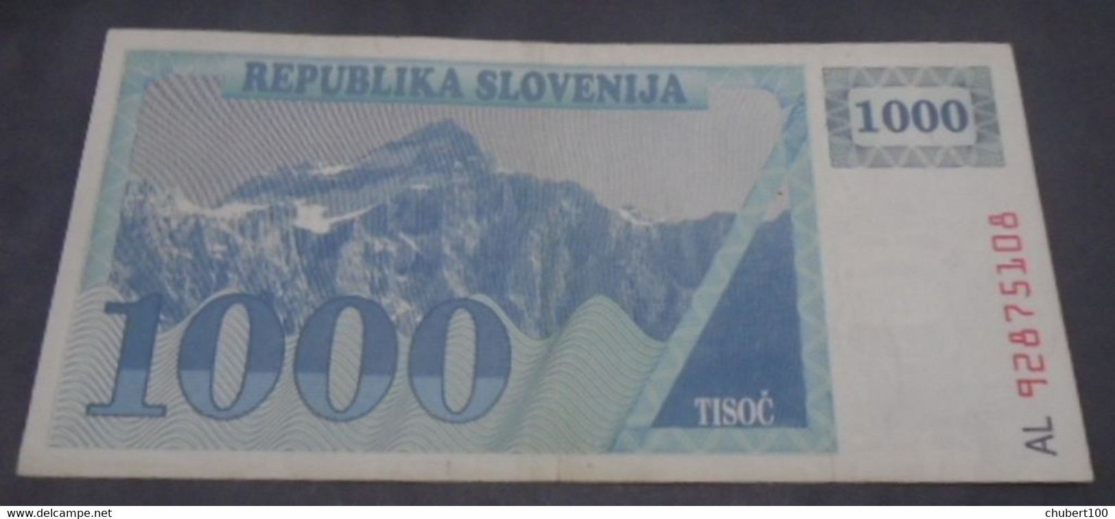 SLOVENIA , P 4 + 5 + 9b , 10 + 50 +1000 Tolar , 1990 1992 , F VF EF , 3 Notes - Slovénie