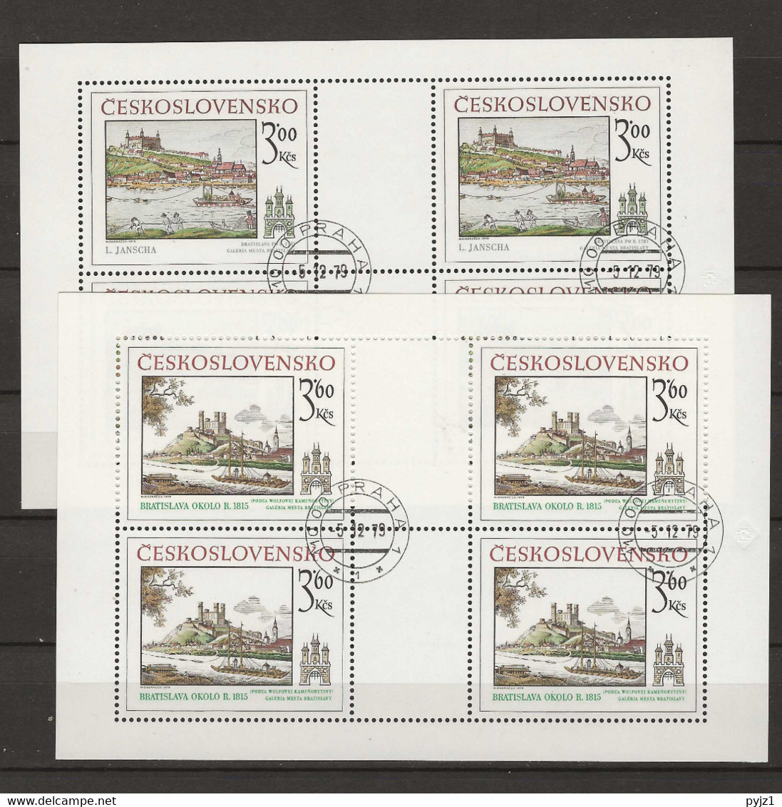 1979 USED  Ceskoslovensko, Mi 2539-40 Kleinbogen - Used Stamps