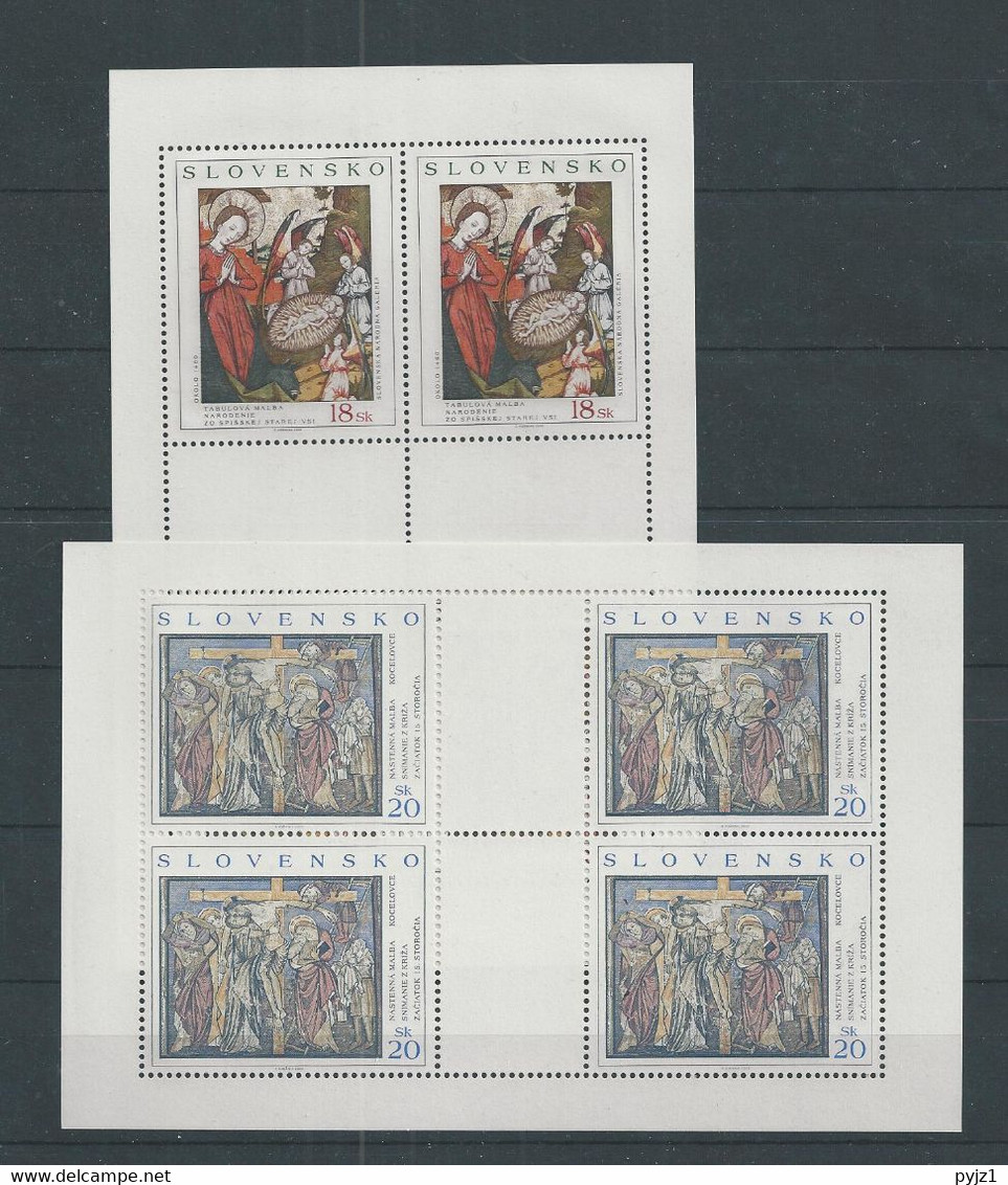 2000 MNH Slovensko, Mi 381-2 Kleinbogen,  Postfris** - Blocs-feuillets