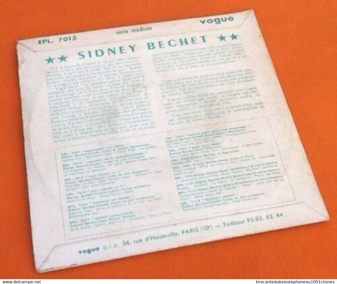 Vinyle 45 Tours  Sydney Bechet / Claude Luter Et Son Orchestre  (1958)  Souvenirs De La Nouvelle-Orléans  EPL 70135 - Jazz