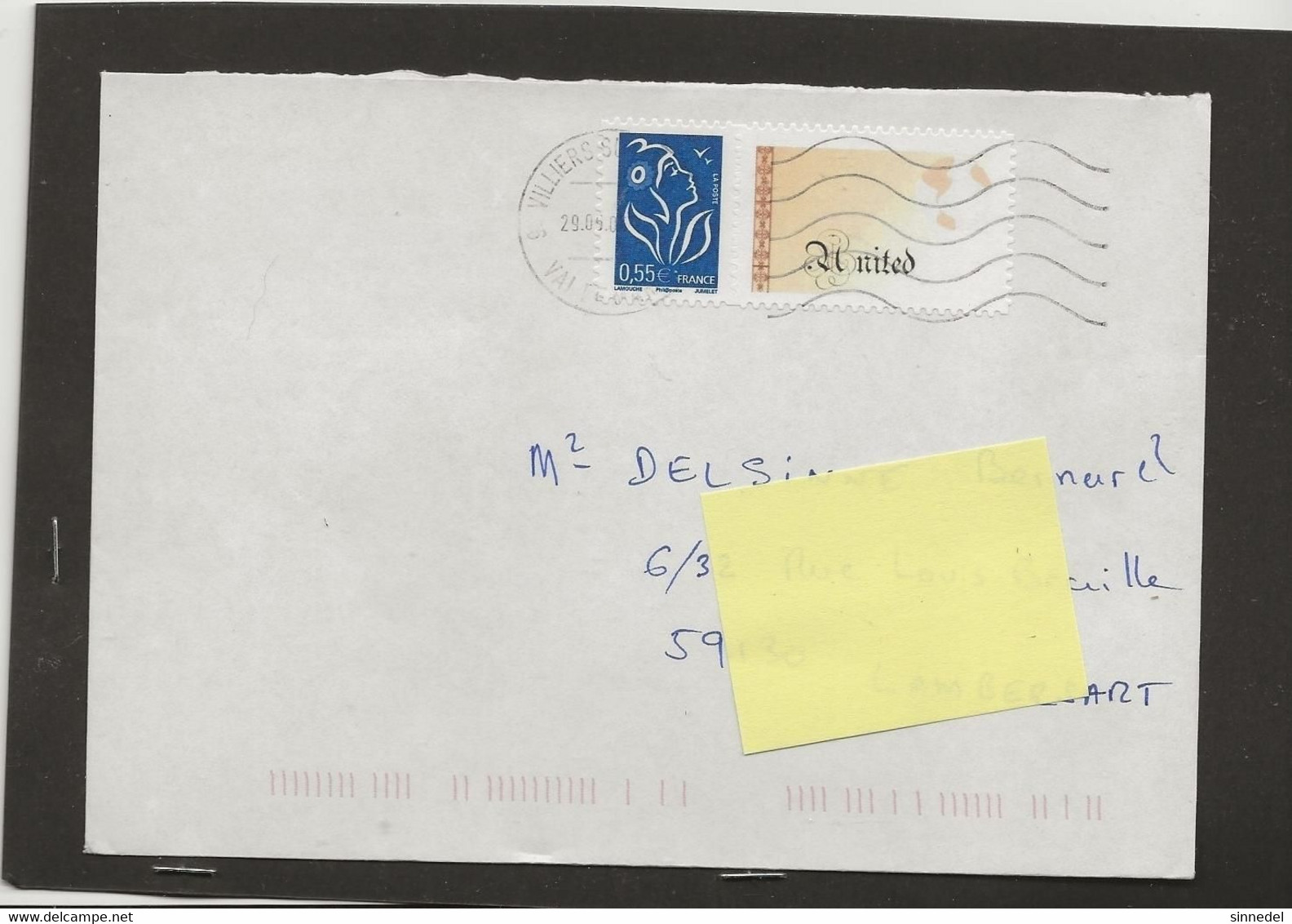 LETTRE LAMOUCHE 0.55 BLEU - Storia Postale