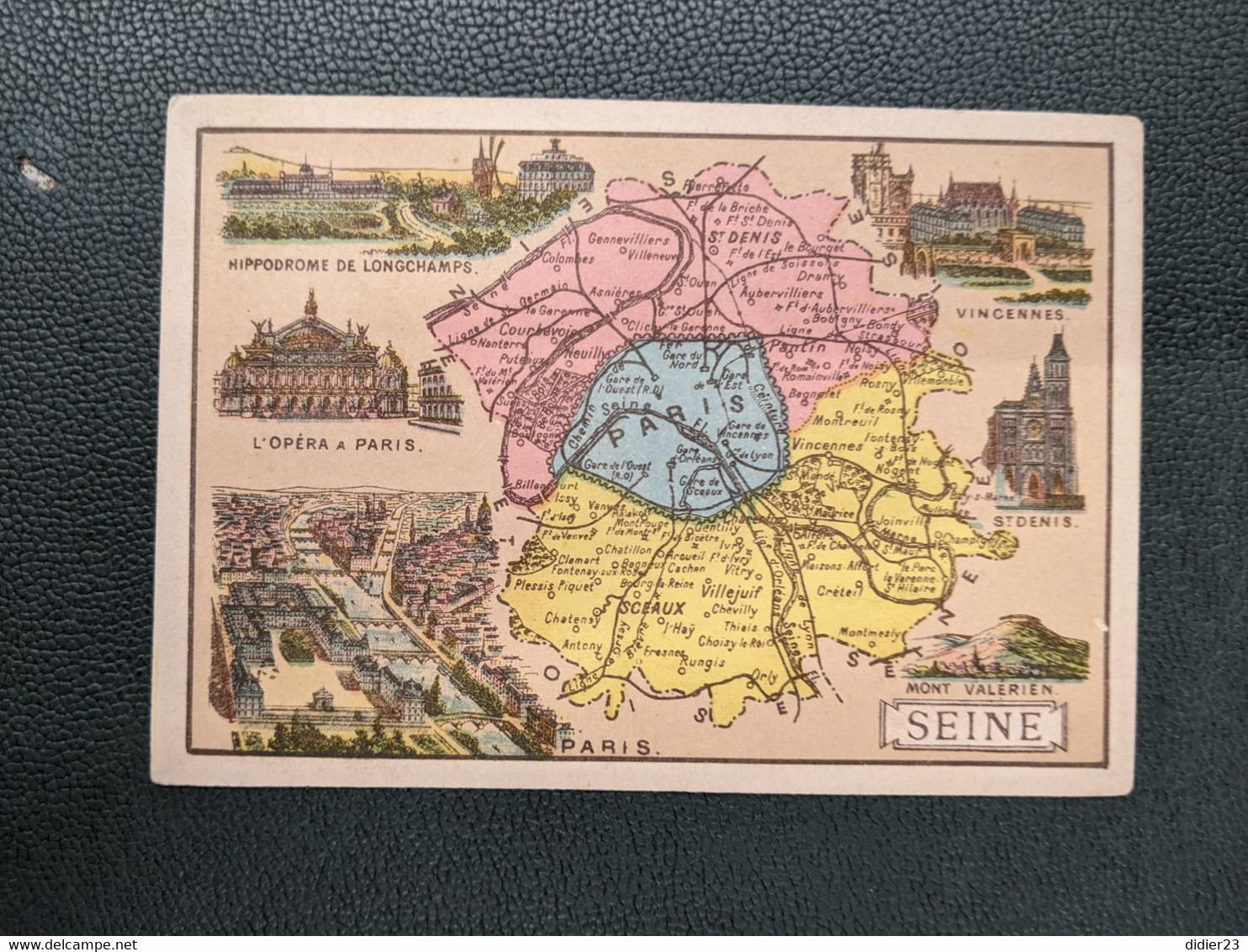 CARTE ILE DE FRANCE LONGCHAMPS OPERA VINCENNES MONT VALERIEN - Ile-de-France