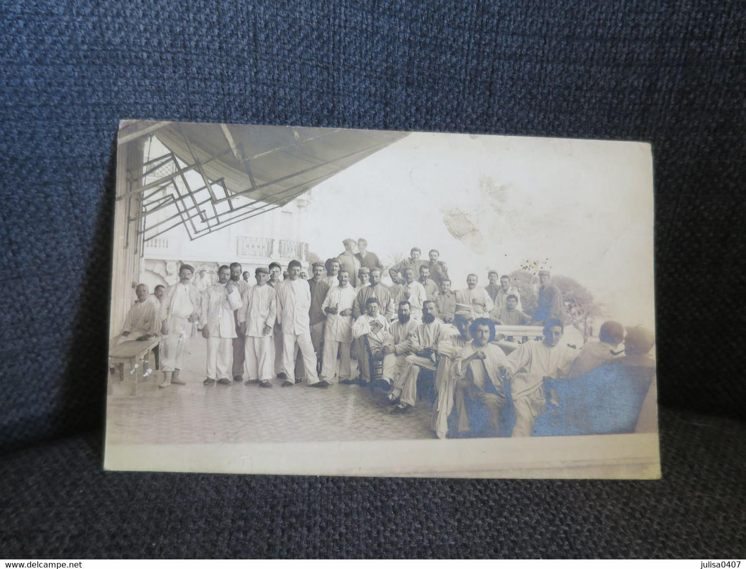 NICE (06) Guerre 1914-18 Carte Photo Hopital Militaire Groupe Belle Animation - Salute, Ospedali