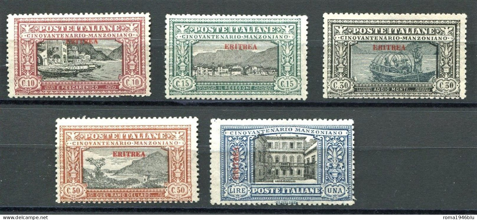 ERITREA 1924 MANZONI 5 V ** MNH - Eritrea