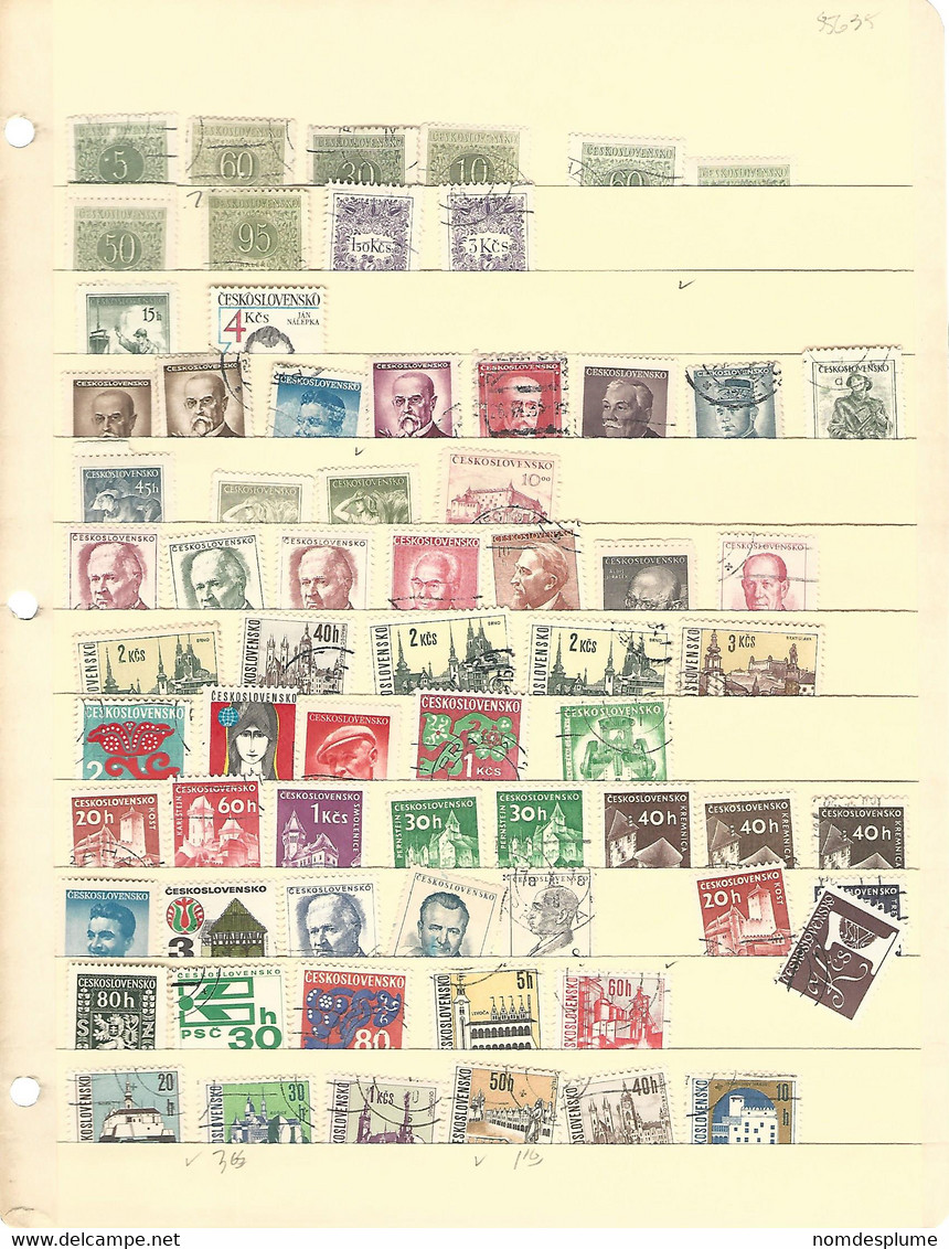 55635 ) Collection  Czechoslovakia Postmark - Collections, Lots & Series