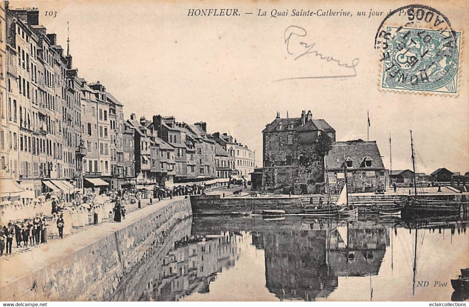 Honfleur          14        Quai Sainte Catherine, Jour De Pardon       (voir Scan) - Honfleur