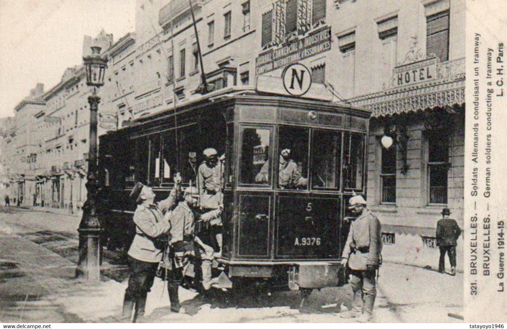 Bruxelles  Soldats Allemands Conduisant Un Tramway N'a Pas Circulé - Vervoer (openbaar)