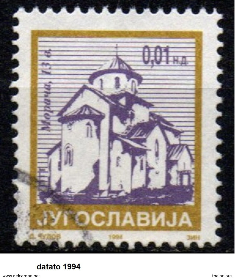 # Jugoslavia 1994 - Monastery Moraca (13th) - Datato 1994 - Oblitérés