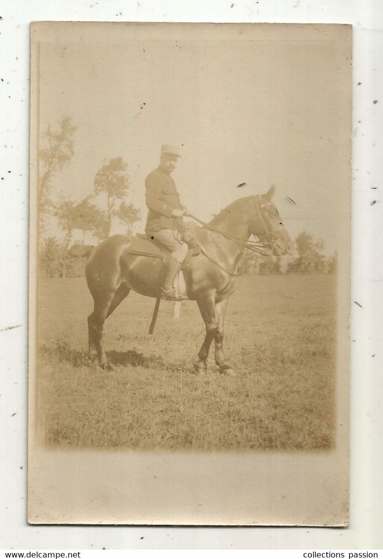 Cp , Carte Photo , Guerre 1914-1915 , écrite 1915 , Militaria ,militaire , Cavalier , Cheval - Characters