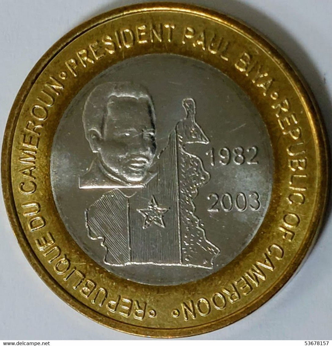 Cameroon - 6000 CFA Francs (4 Africa), 2003, X# 27, Paul Biya (Fantasy Coin) (1237) - Kameroen