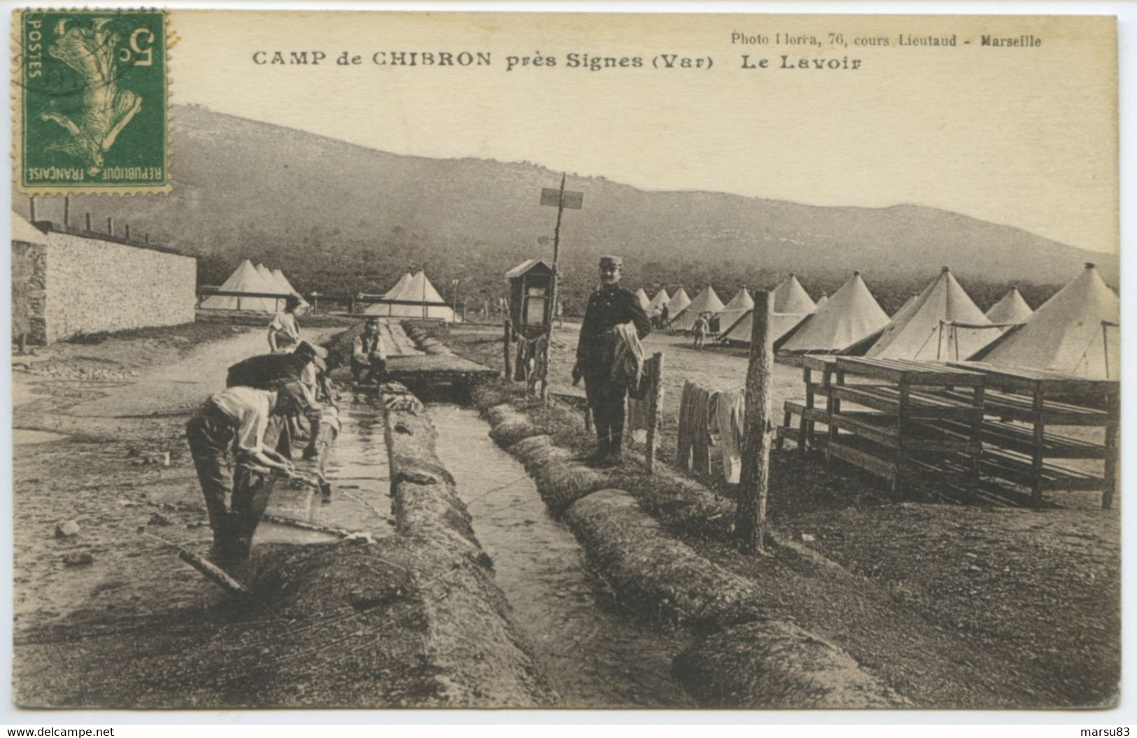 Signes ( Le Lavoir à Chibron) TTB "pas Courante" - ** Belle Cpa De 1916** - Signes