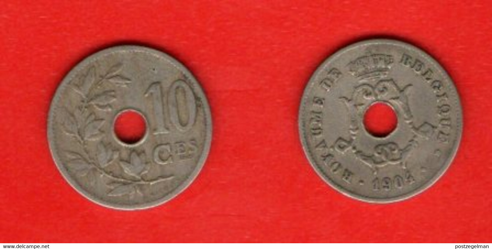 BELGIUM, 1904,  10 Centimes,  Leopold II, KM53, C4047 - 10 Cent