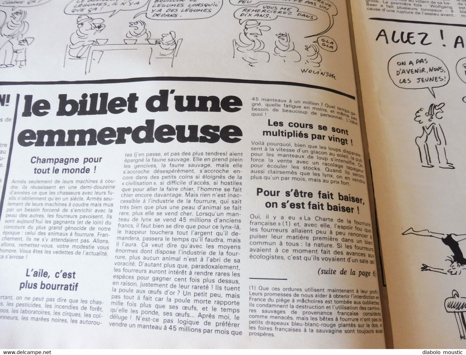 1978 LE BILLET D'UNE EMMERDEUSE..........Etc  (Charlie Hebdo) - Humour