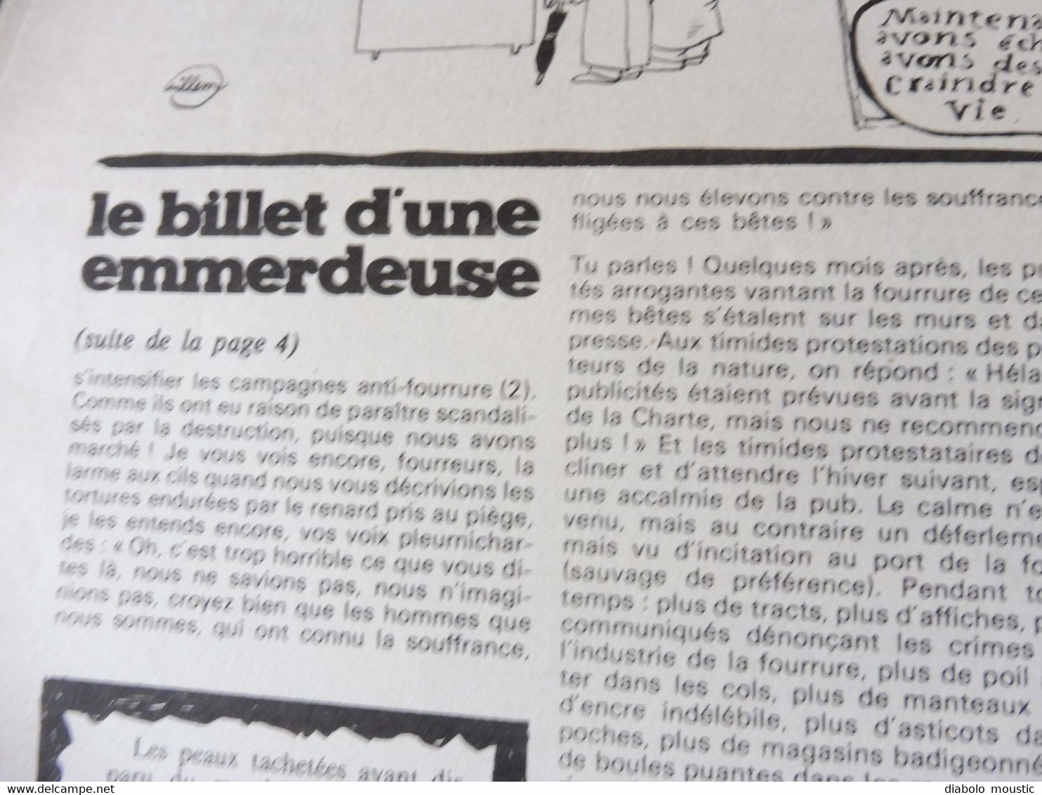 1978 LE BILLET D'UNE EMMERDEUSE..........Etc  (Charlie Hebdo) - Humor