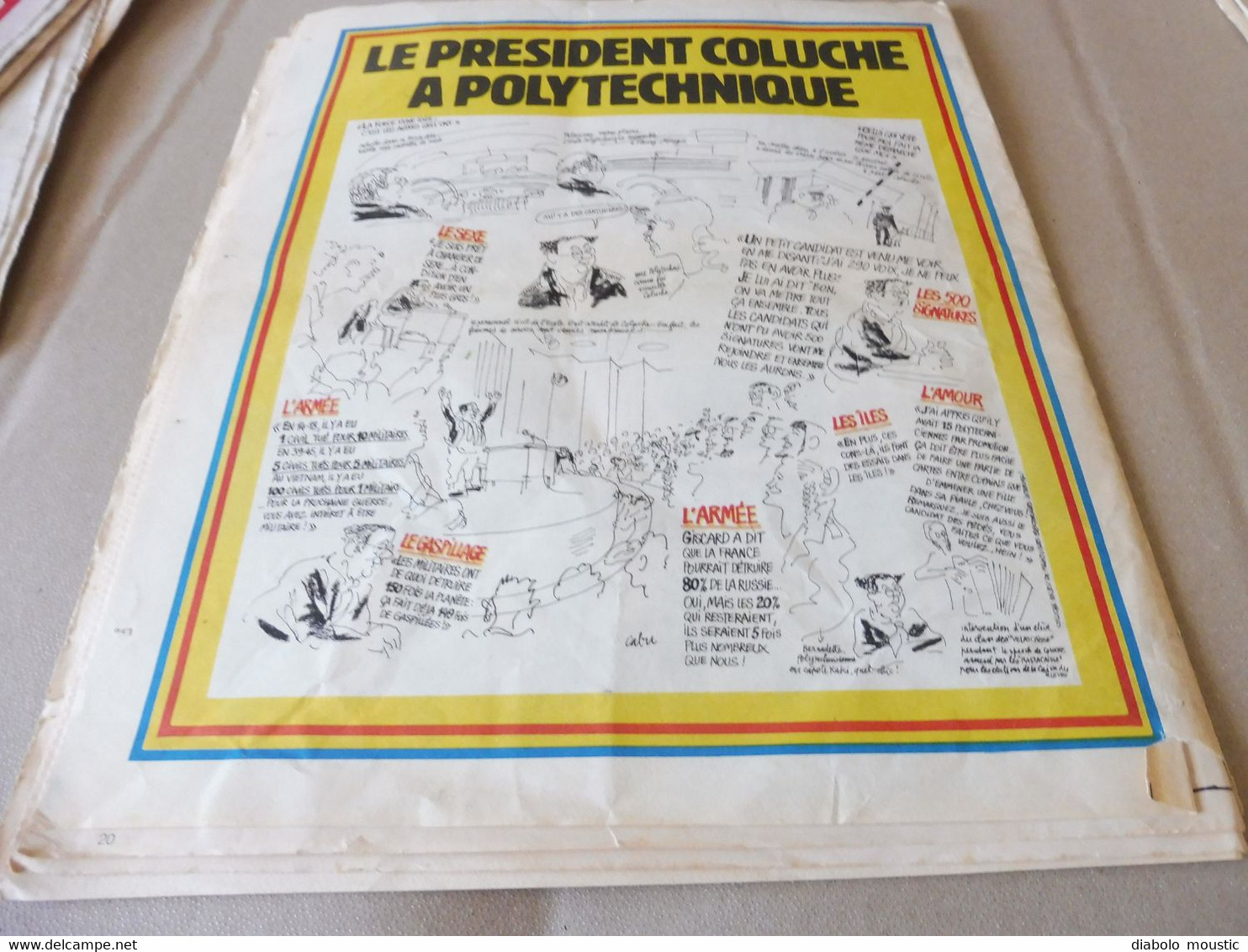 1978 COLUCHE - HEBDO....Trésor tropical .....Etc  (Charlie Hebdo)