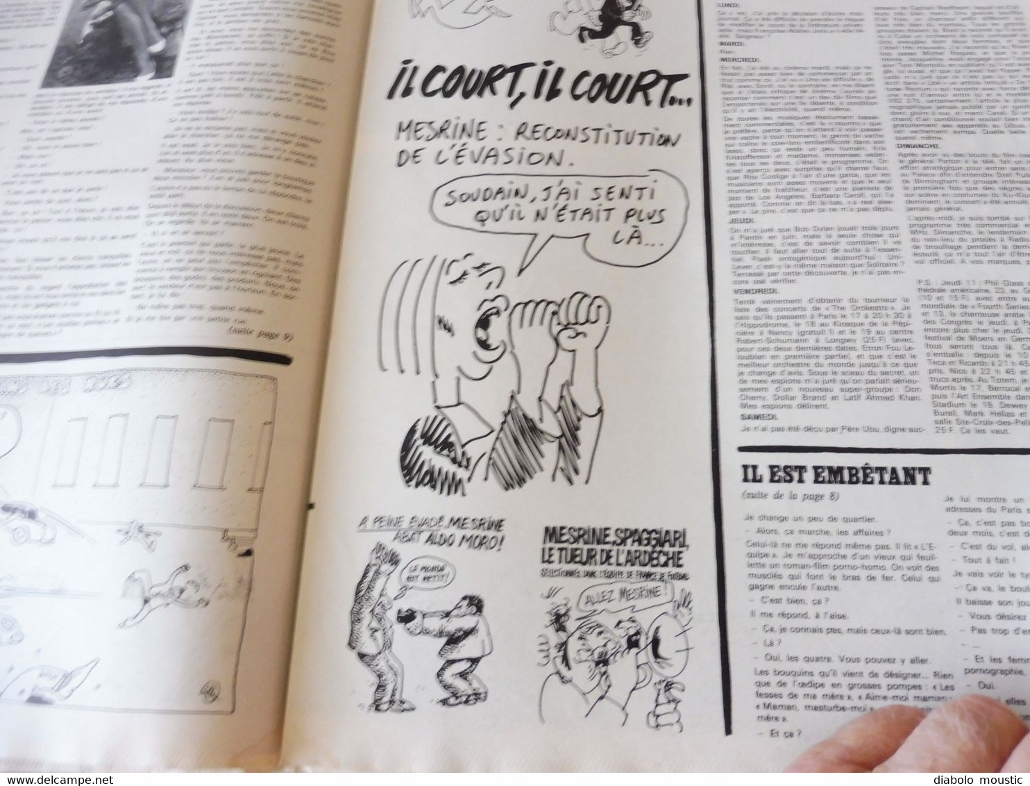 1978 Reconstitution De L'évasion De Mesrine  .....Etc  (Charlie Hebdo) - Humour