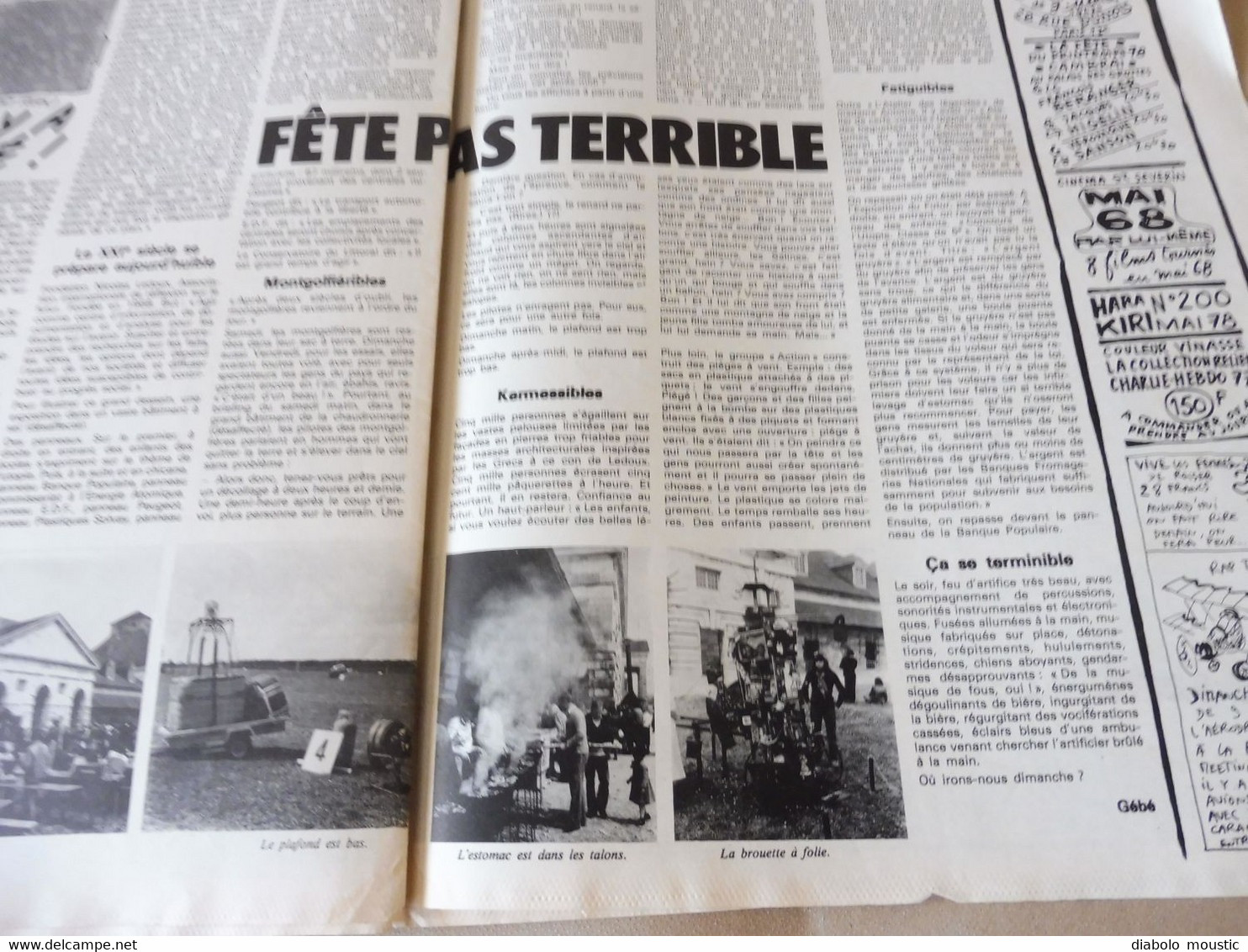 1978 Reconstitution de l'évasion de Mesrine  .....Etc  (Charlie Hebdo)