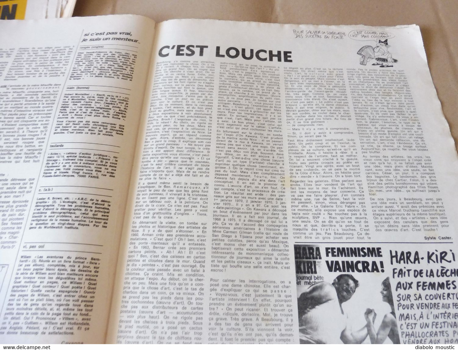 1978  LES CULS SONT AU CHOCOLAT  ...........Etc  (Charlie Hebdo)