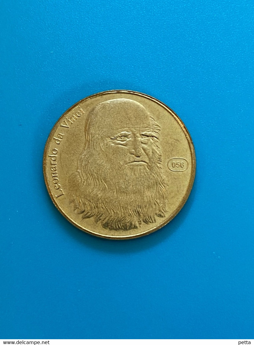 Médaille De Léonard De Vinci / L’Italia I Suoi Tesori E La Sua Antica Storia / Vendu En L’état - Autres & Non Classés